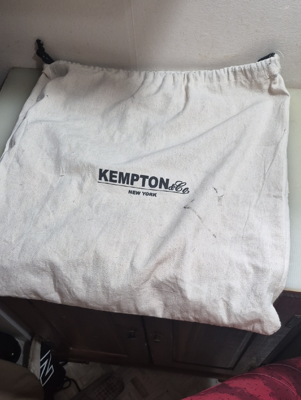 Kempton & Co. White Canvas Satchel Dust Bag